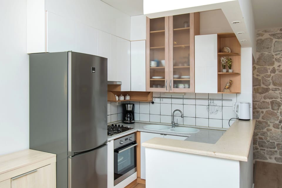 Apartment (A1) | Private kitchen | Fridge, oven, stovetop, dishwasher