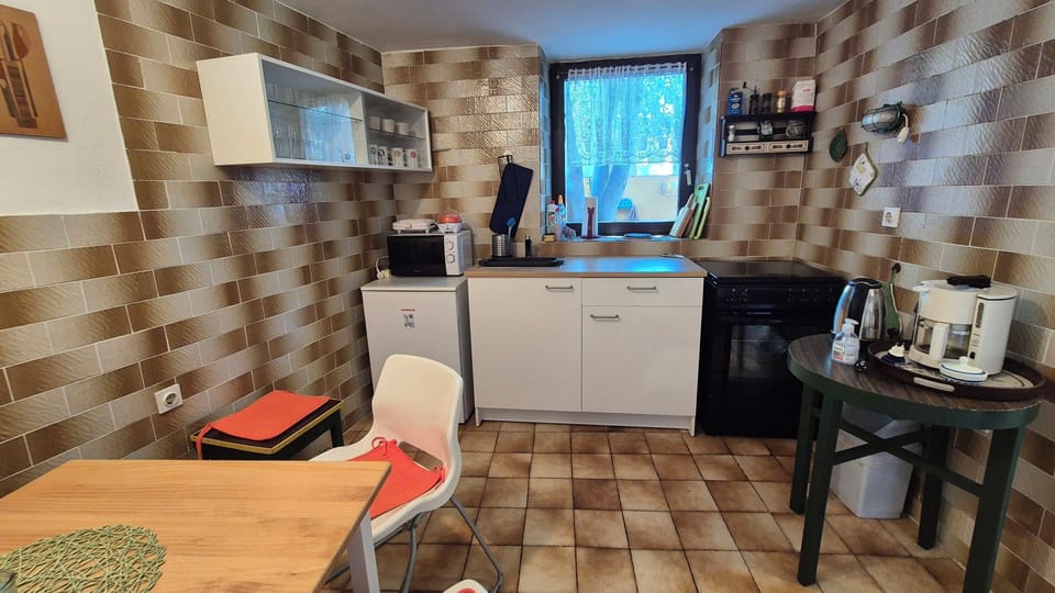 Studio (A1) | Private kitchen | Fridge, microwave, oven, stovetop