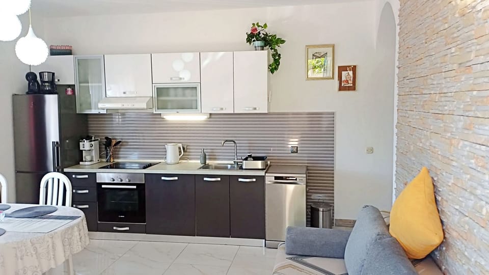 Apartment (A1) | Private kitchen | Fridge, oven, stovetop, dishwasher