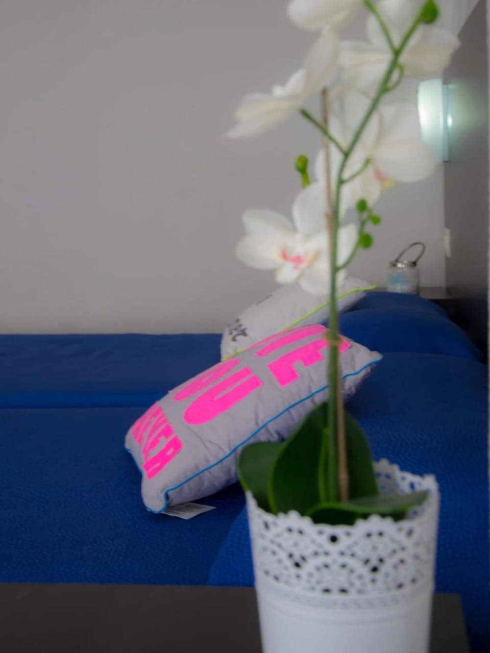 Desk, free WiFi, bed sheets