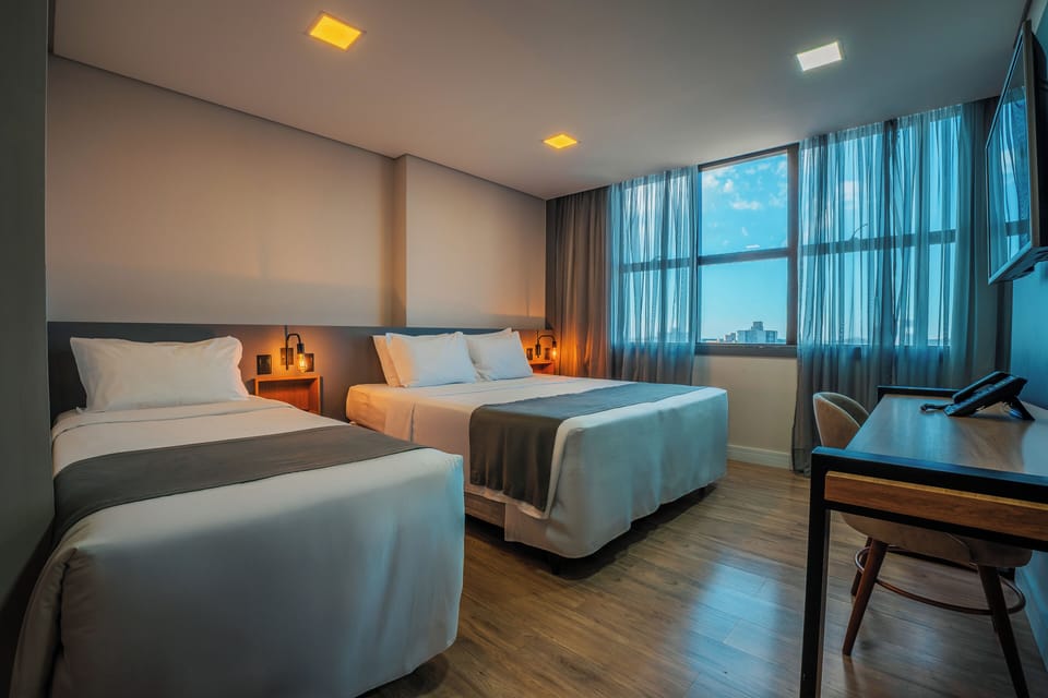 In-room safe, desk, laptop workspace, blackout drapes