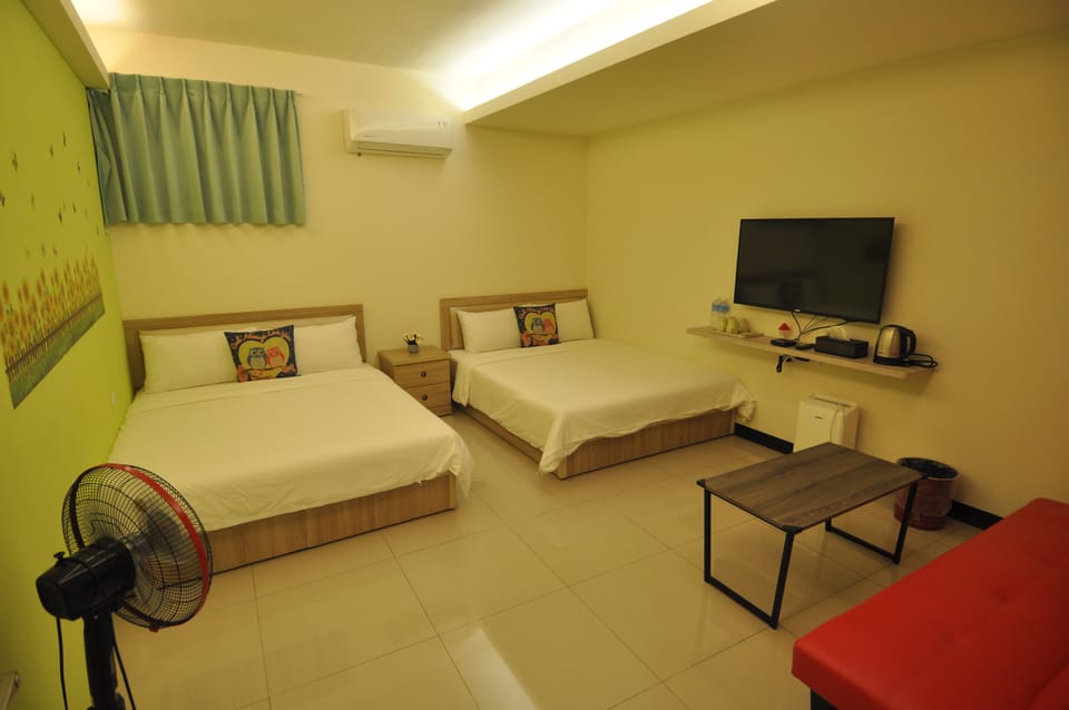 Basic Quadruple Room | Blackout drapes, soundproofing, free WiFi, bed sheets