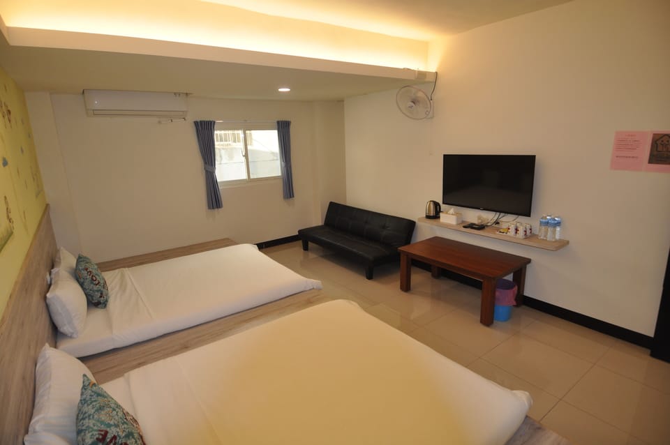 Basic Quadruple Room | Blackout drapes, soundproofing, free WiFi, bed sheets