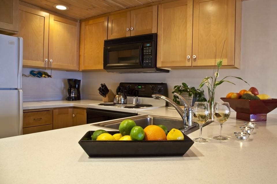 Mini-fridge, microwave