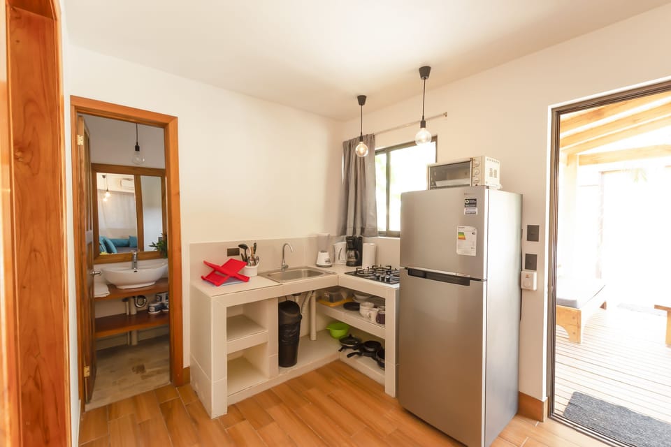 Apartment, 2 Bedrooms, Balcony (Coco) | Private kitchenette | Fridge, microwave, oven, stovetop
