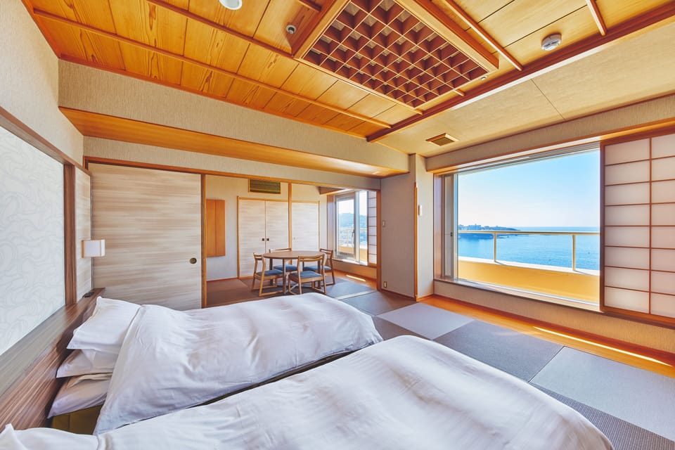 (Nagitei) Sea View Japanese Style Twin-Bed room with dining room, Non Smoking | In-room safe, WiFi (free), bed sheets