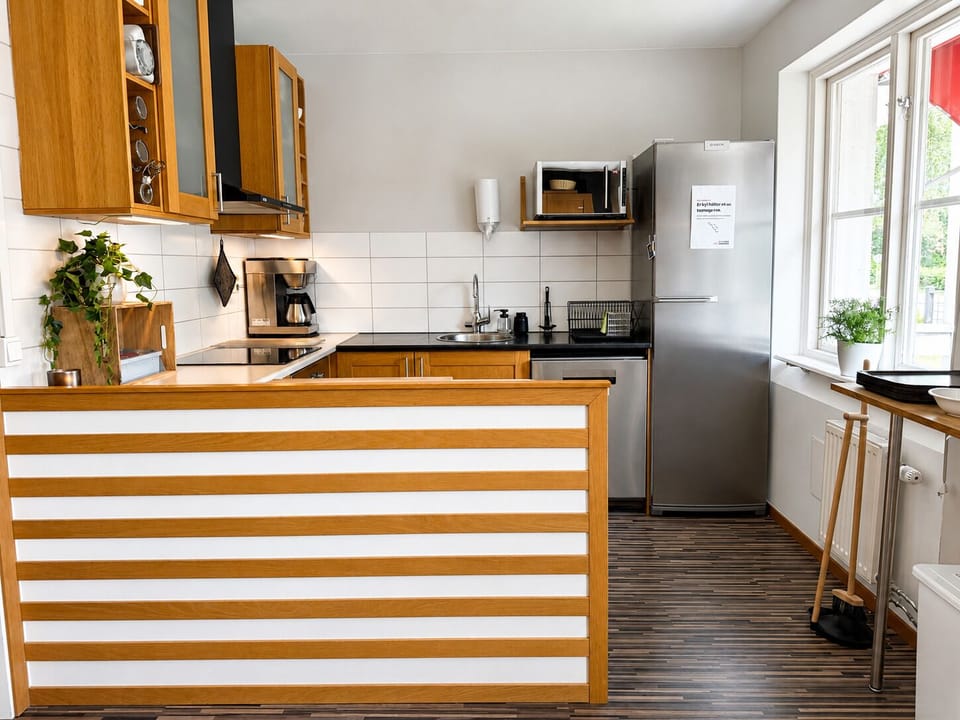 Shared fridge, shared microwave, highchair