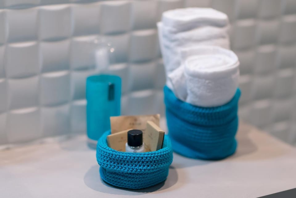 Shower, free toiletries, hair dryer, slippers