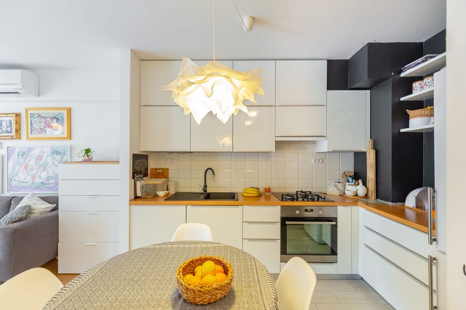 City Apartment, Balcony (2 Bedrooms) | Private kitchen | Full-size fridge, oven, stovetop, dishwasher