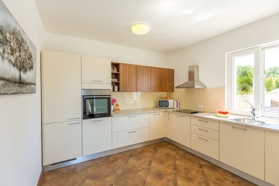 Villa, Private Pool, Sea View (3 Bedrooms) | Private kitchen | Full-size fridge, microwave, oven, stovetop