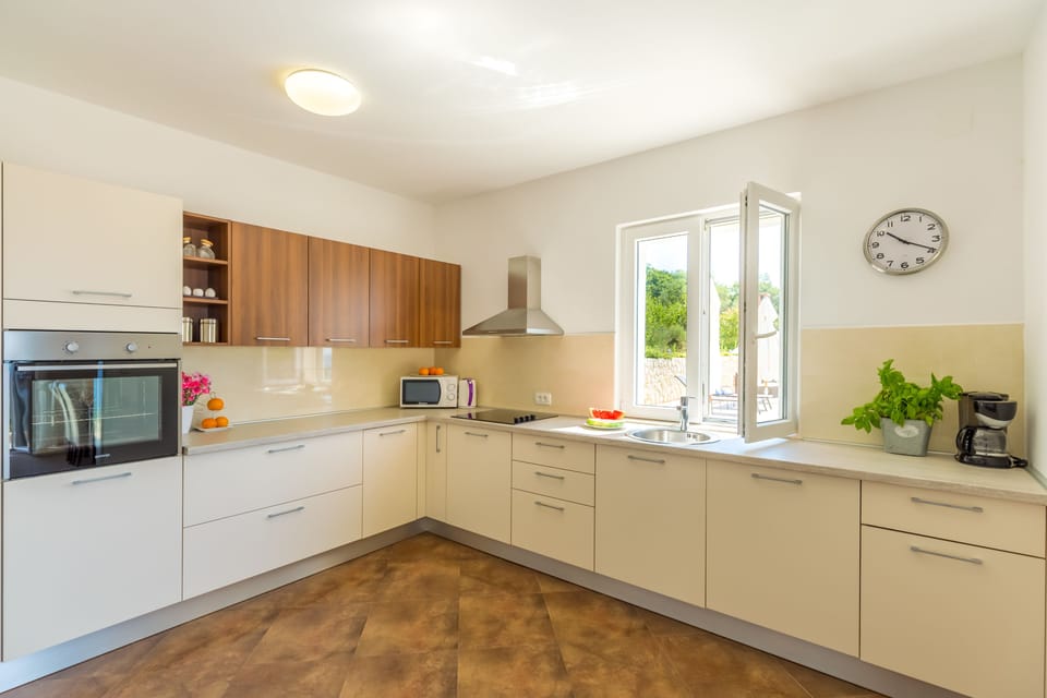 Villa, Private Pool, Sea View (3 Bedrooms) | Private kitchen | Full-size fridge, microwave, oven, stovetop
