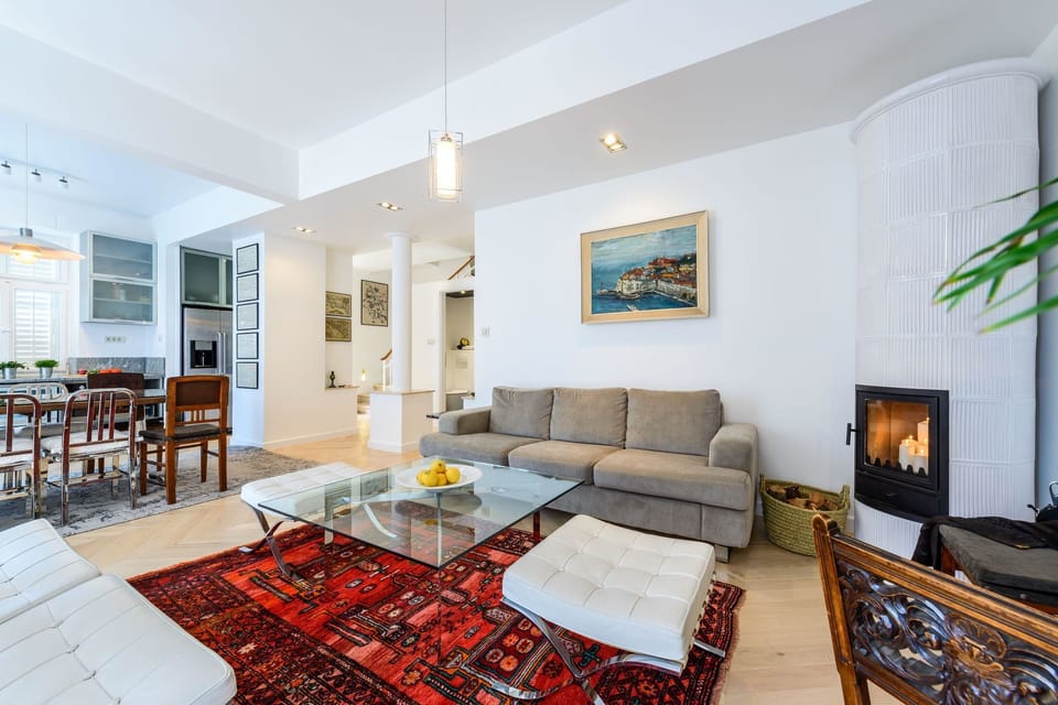 Premium Villa, Private Pool (4 Bedrooms) | Living area | 100-cm flat-screen TV with satellite channels, TV, fireplace