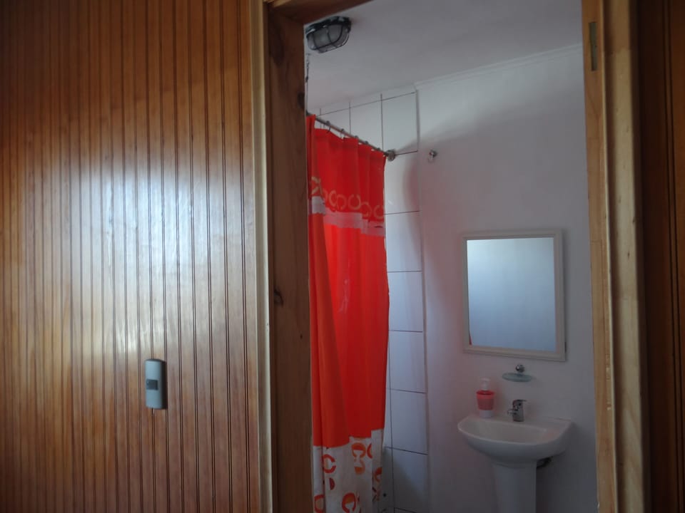 Shower, free toiletries, towels, soap