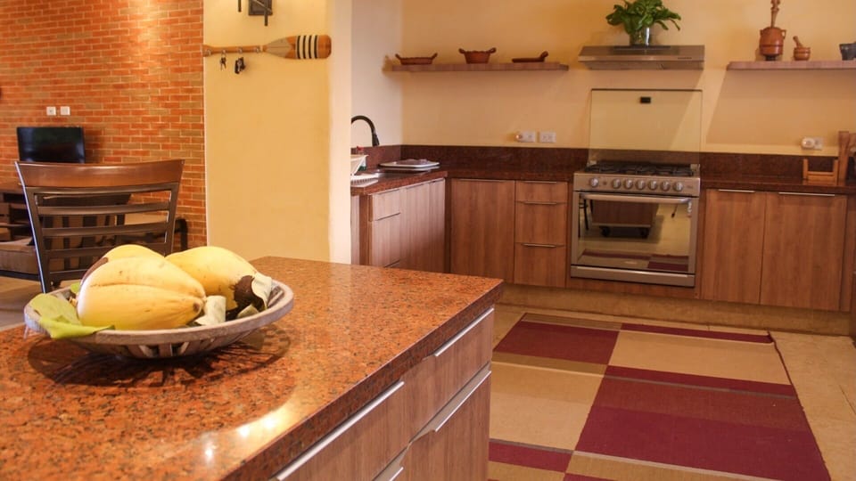 Deluxe Villa | Private kitchen | Coffee/tea maker, full-size fridge, microwave, oven