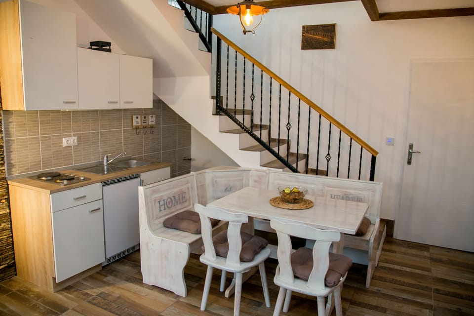 Villa | Private kitchen | Fridge, stovetop, coffee/tea maker, electric kettle