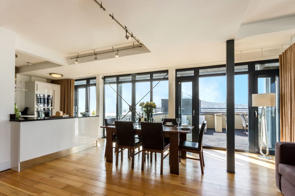 Penthouse Apartment (Penthouse 3) | Living area | 42-inch flat-screen TV with digital channels, TV, DVD player