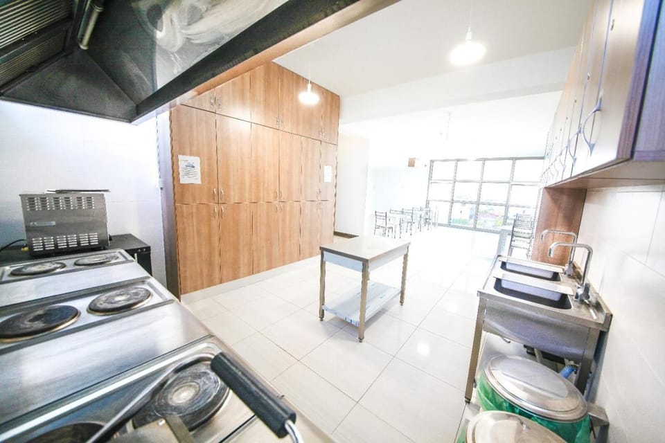 Fridge, microwave, oven, toaster