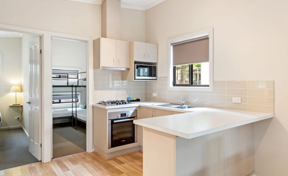 Deluxe 2 Bedroom Cabin - Sleeps 6 | Private kitchen | Full-size fridge, microwave, stovetop, electric kettle