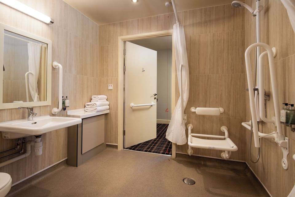 Accessible Double or Twin Room | Bathroom | Free toiletries, towels