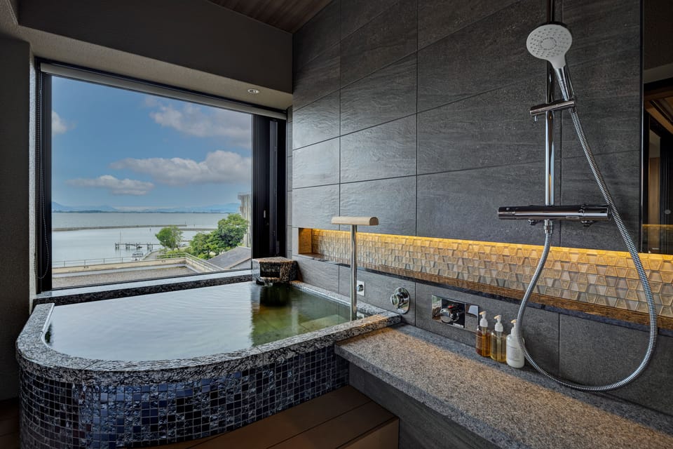 Koyu Elegant Suite with Semi-Open-Air Private Natural Hot Spring - Non-Smoking | Bathroom | Free toiletries, hair dryer, slippers, electronic bidet