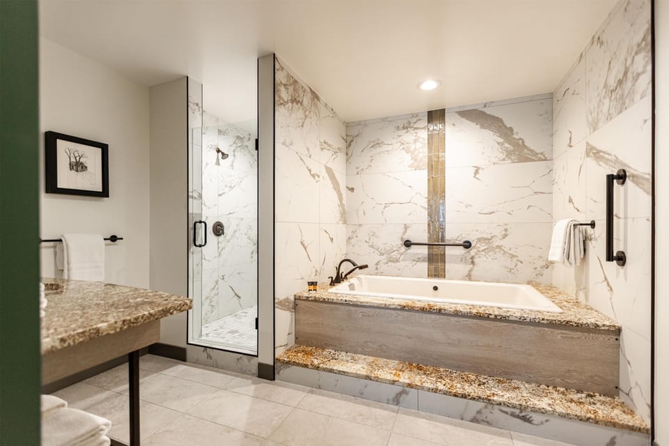 Free toiletries, hair dryer, towels