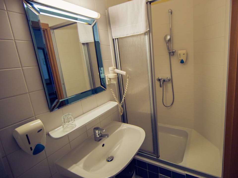 Single Room | Bathroom | Shower, hair dryer, towels