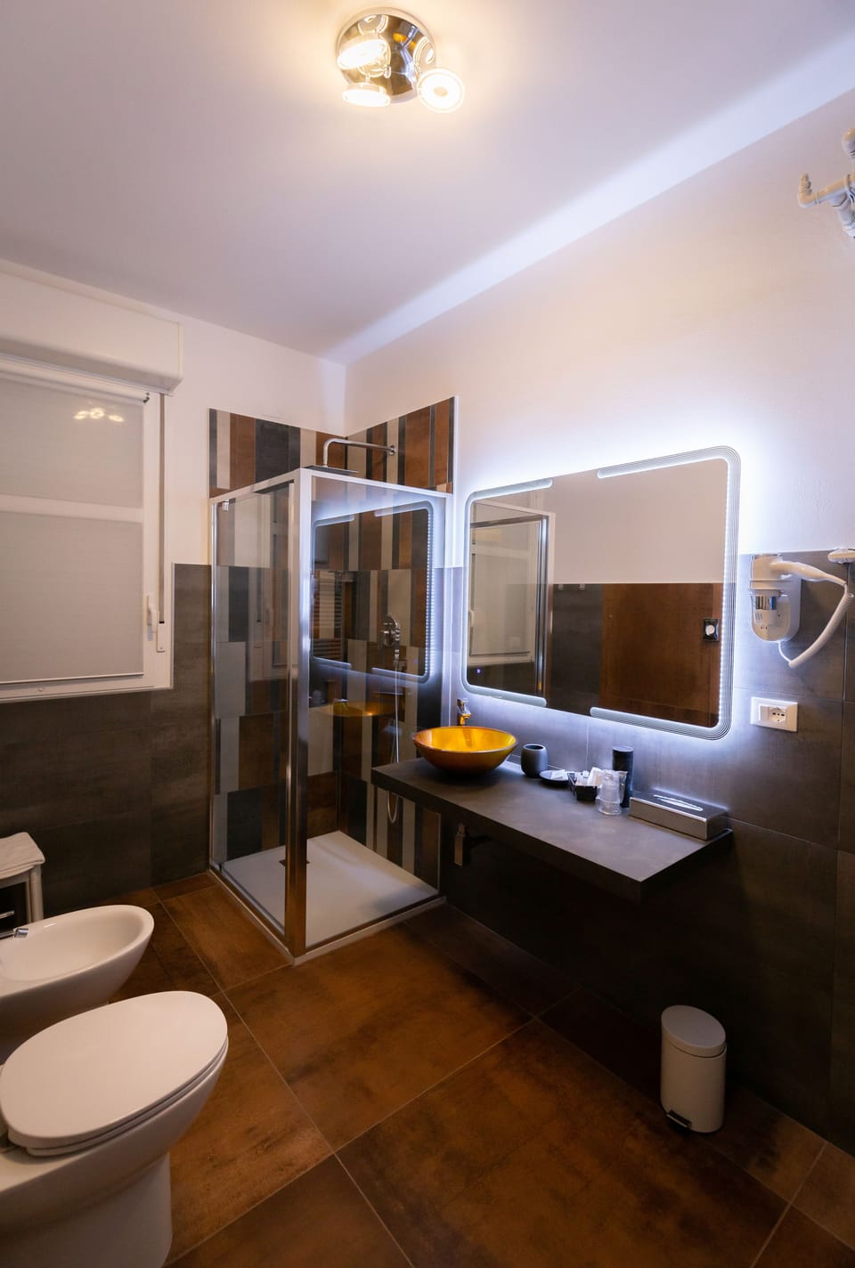 Deluxe Double or Twin Room, Terrace | Bathroom | Shower, free toiletries, hair dryer, bidet