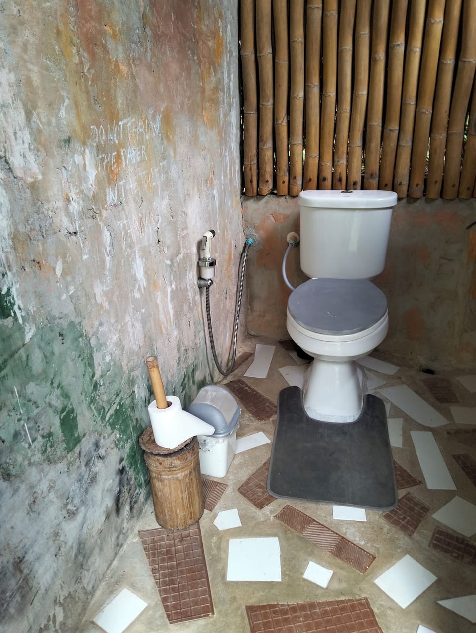Shower, rainfall showerhead, towels