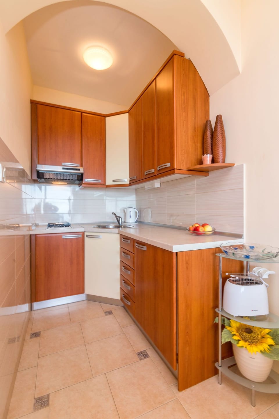 Apartment (A1) | Private kitchen | Fridge, microwave, stovetop, espresso maker