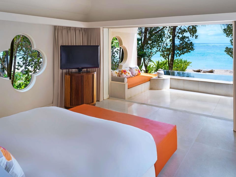 Villa, 1 King Bed, Private Pool, Beachfront (SO Beach, Private Garden,Plunge Pool) | Egyptian cotton sheets, premium bedding, memory foam beds, minibar