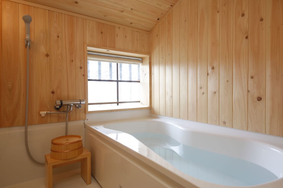 Japanese Style Room For 4 Guests, 2nd Floor | Bathroom | Separate tub and shower, deep soaking tub, free toiletries, hair dryer