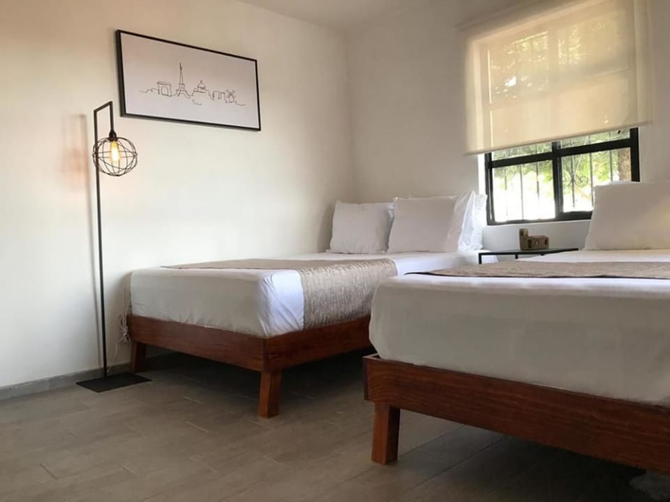 Deluxe Double Room, 2 Double Beds | Premium bedding, in-room safe, laptop workspace, blackout drapes