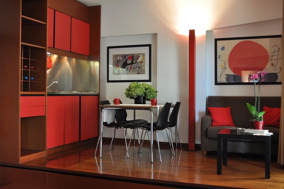 Apartment, 1 Bedroom (2 Adults and 2 Children) | Living area | 26-inch LCD TV with satellite channels, TV