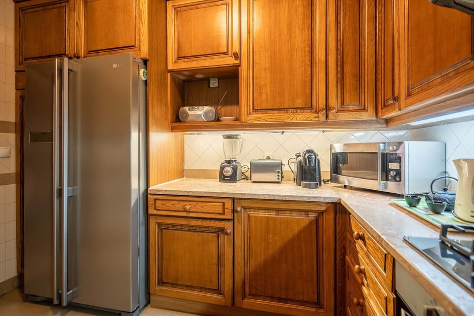 Apartment, 2 Bedrooms, Balcony | Private kitchen | Full-size fridge, microwave, oven, stovetop
