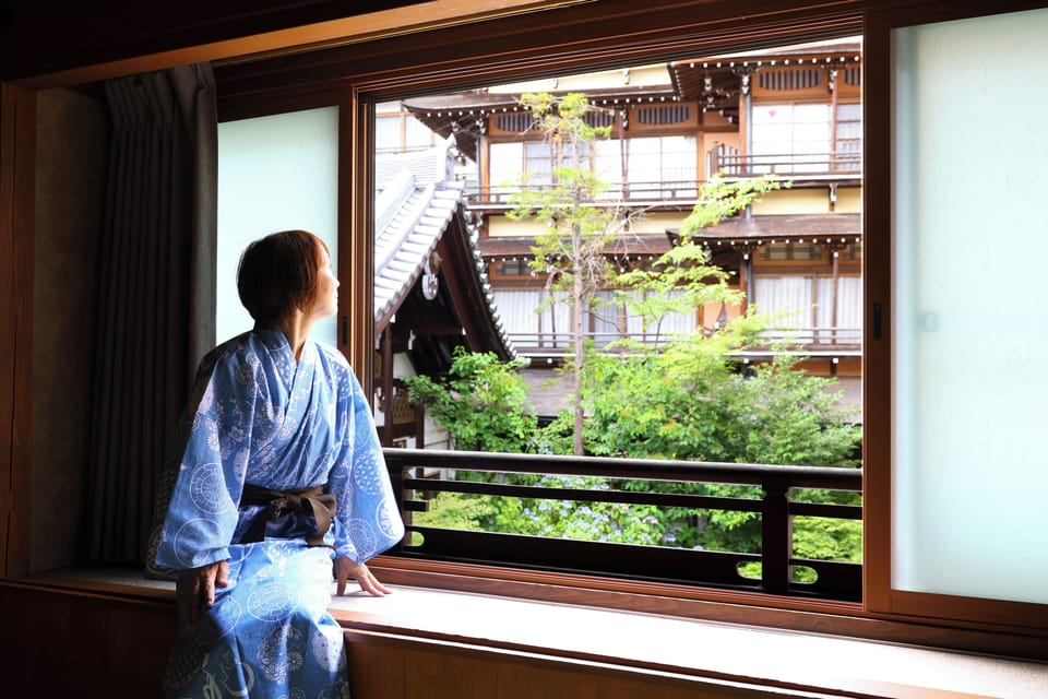 Japanese Style Room, Shared Bathroom, along the Hot Spring Street | View from room