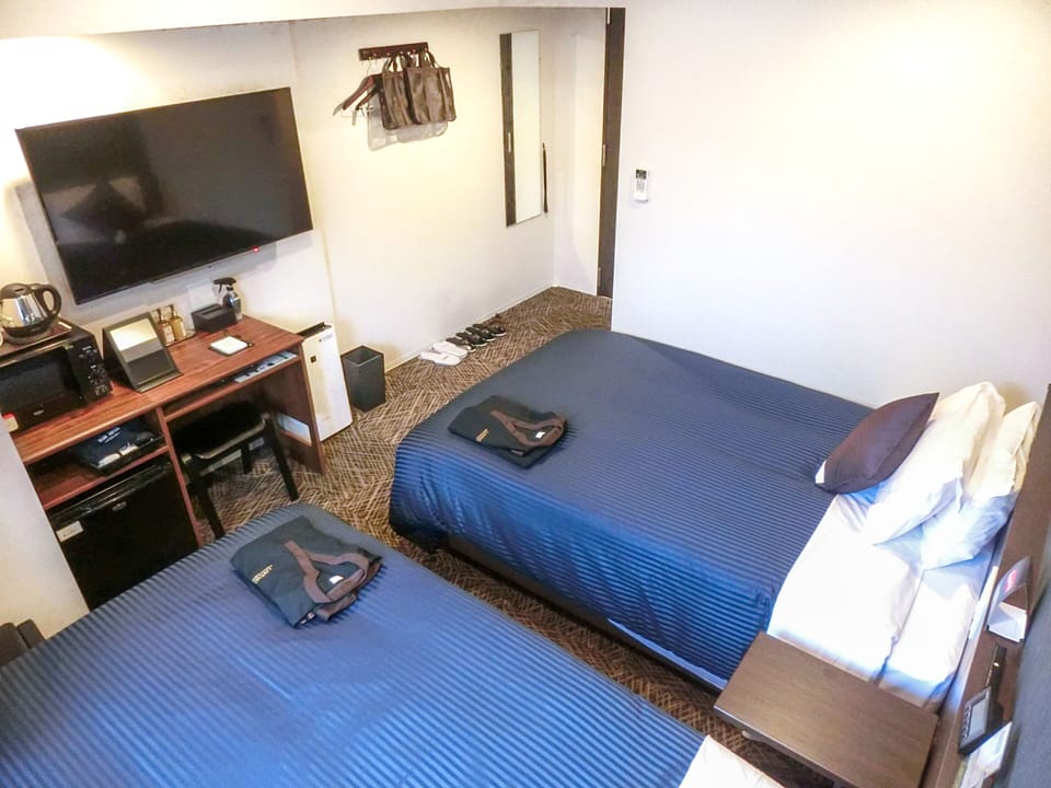 Desk, free WiFi, bed sheets
