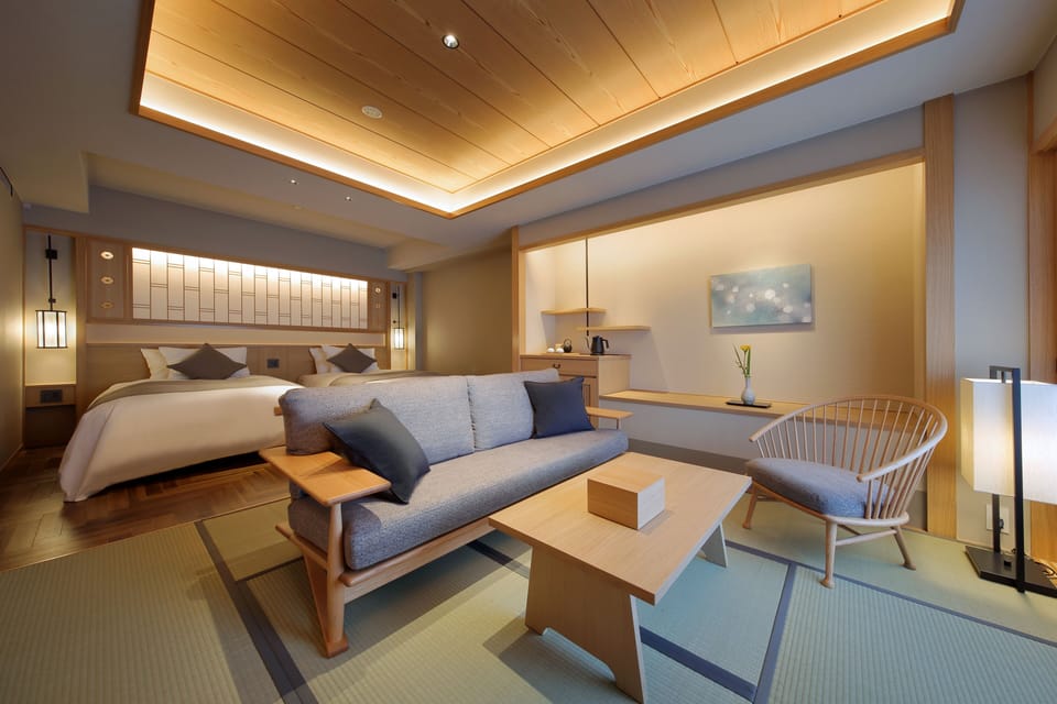 Japanese Western Style Room, with Half Private Open-air Bath | In-room safe, WiFi (free)