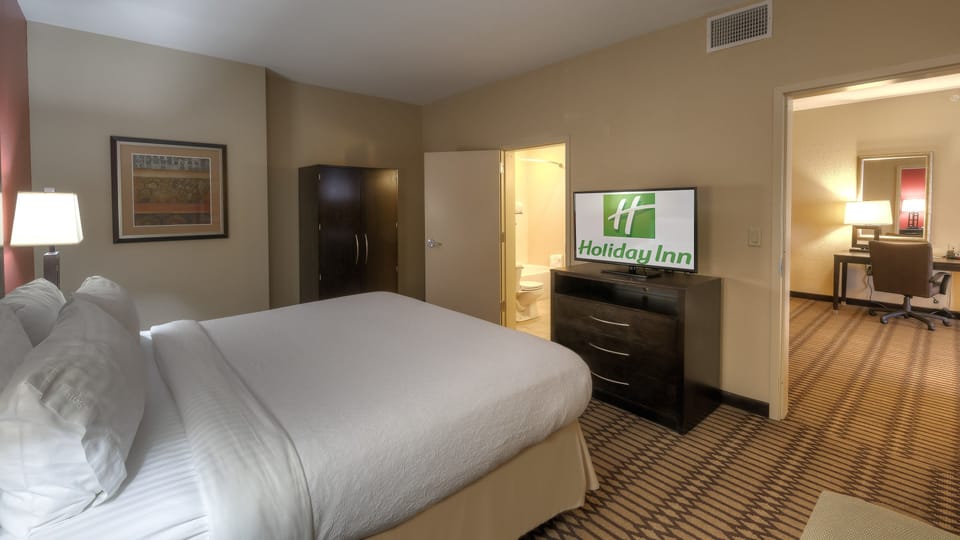 1 bedroom, desk, laptop workspace, iron/ironing board