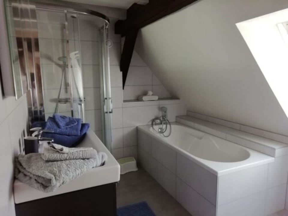 Family Room | Bathroom | Hair dryer, towels