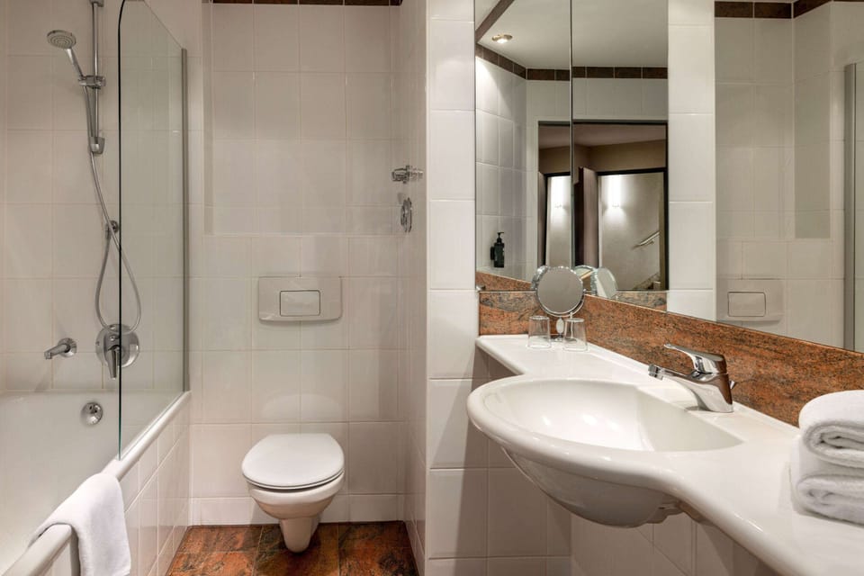 Free toiletries, hair dryer, towels