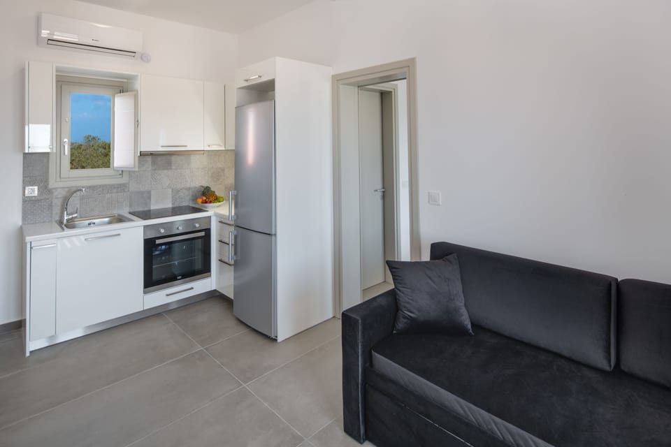 One-Bedroom Apartment, outdoor tub | Private kitchen | Fridge, stovetop, coffee/tea maker, electric kettle