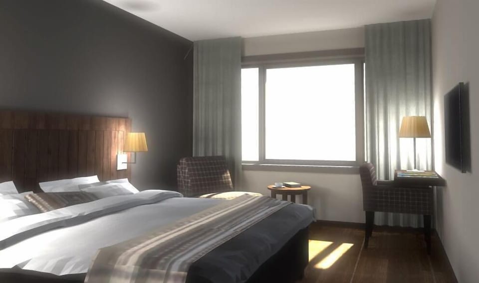 Twin Room | Premium bedding, Select Comfort beds, desk, laptop workspace