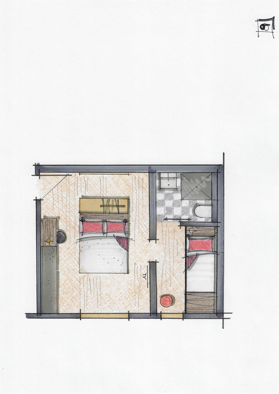 Triple Room | Living area | 120-cm LED TV with cable channels, TV