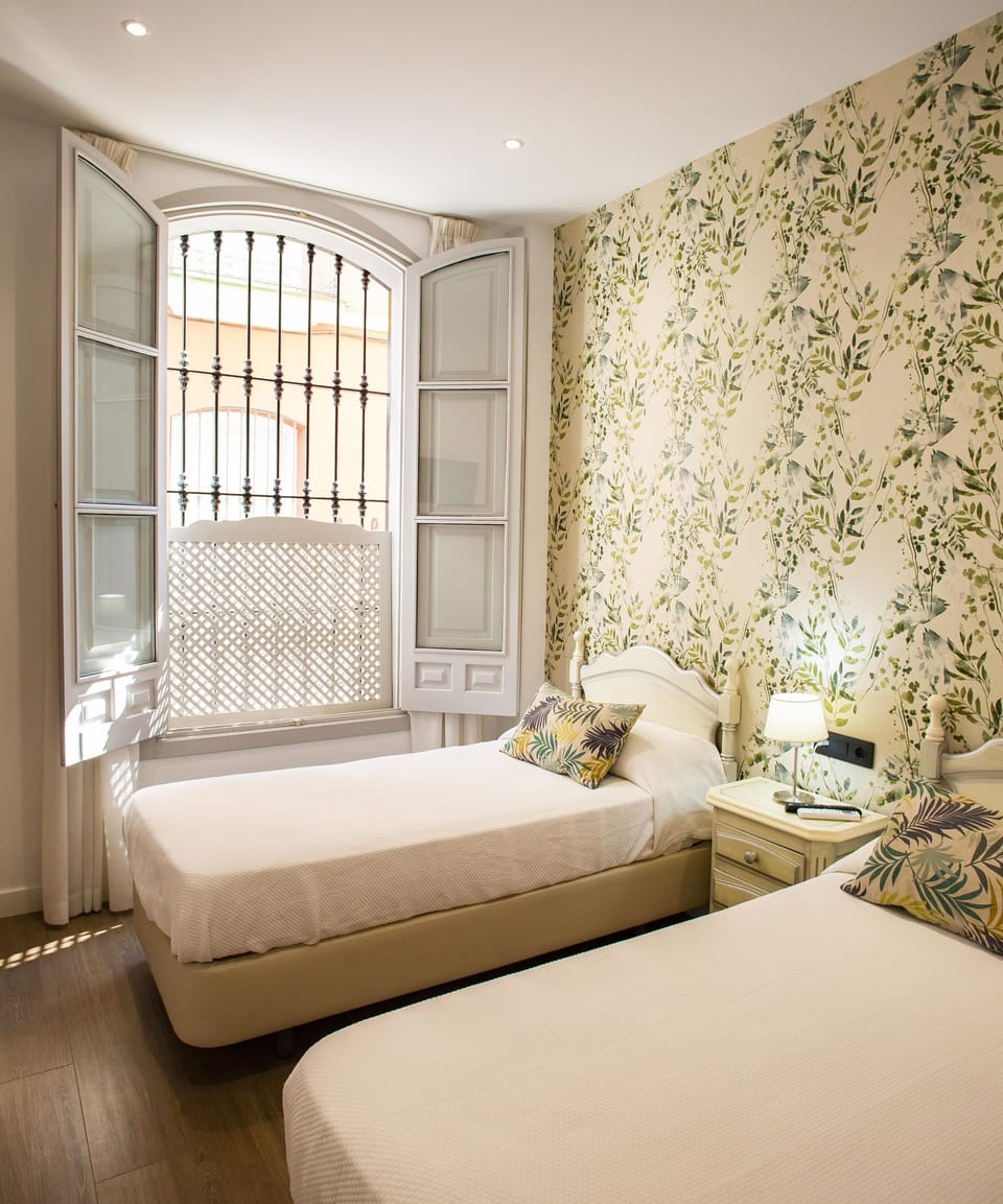 Double room 2 beds - private bathroom | Frette Italian sheets, Select Comfort beds, blackout drapes