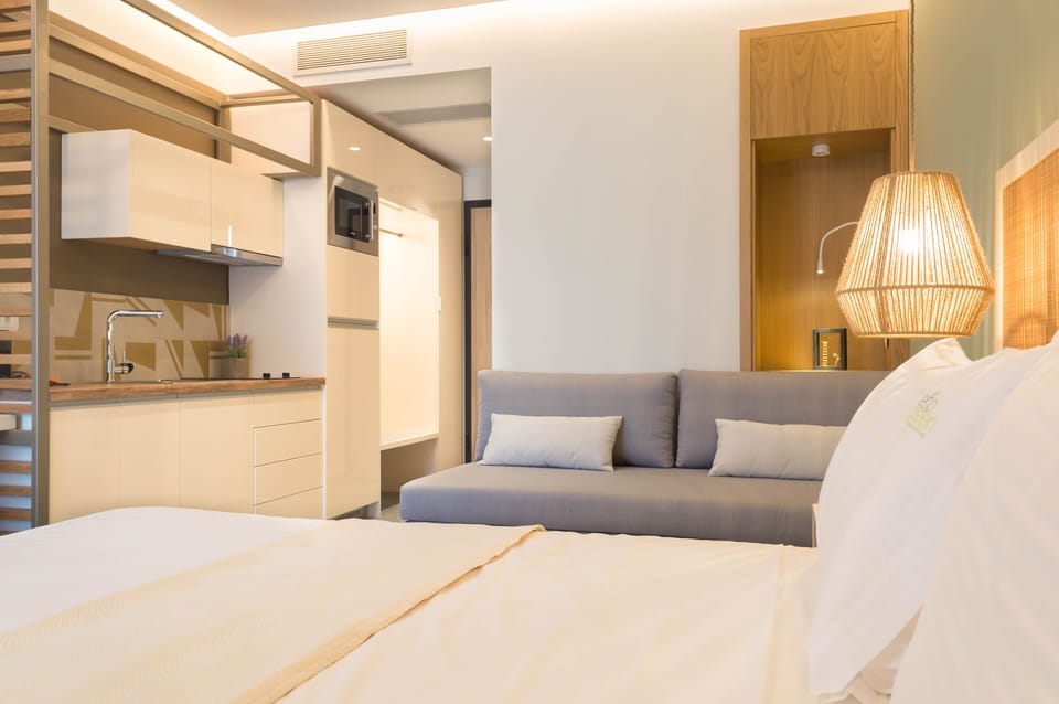 Studio Apartment | Living area | 43-inch Smart TV with satellite channels, TV