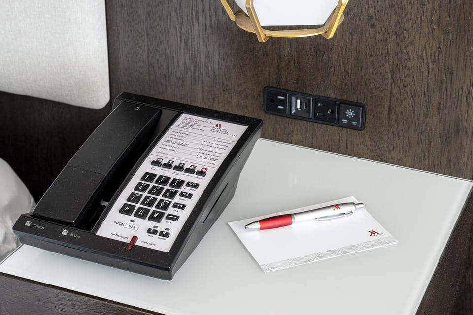 Premium bedding, down comforters, desk, blackout drapes