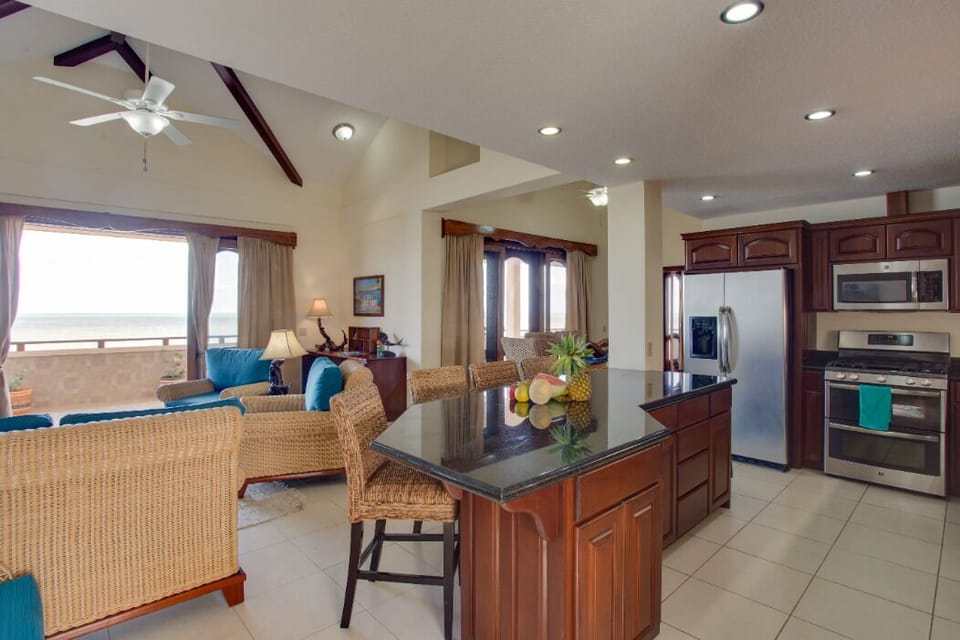 Luxury Penthouse, 3 Bedrooms, Balcony, Beachfront | Living area | Flat-screen TV