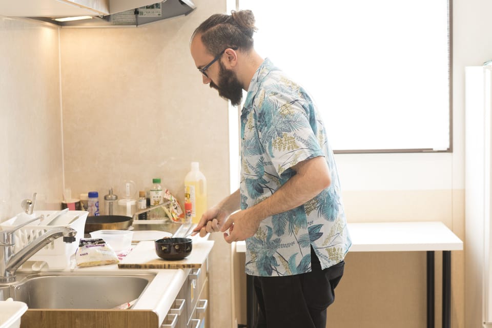 Shared fridge, microwave