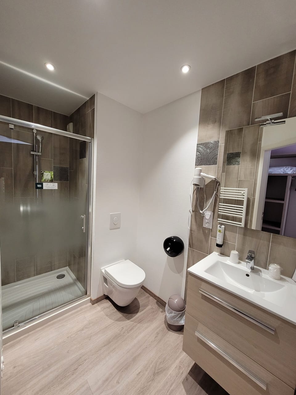 Comfort Triple Room, Terrace | Bathroom | Shower, hair dryer, towels, soap