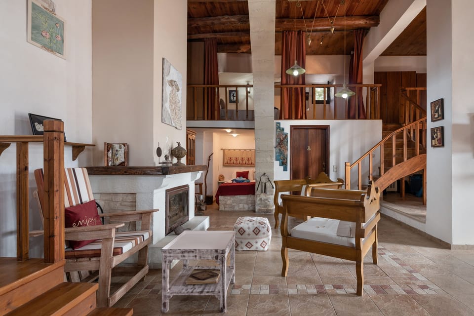 Traditional Villa, Multiple Bedrooms, Private Pool | Living area | Flat-screen TV, fireplace, DVD player